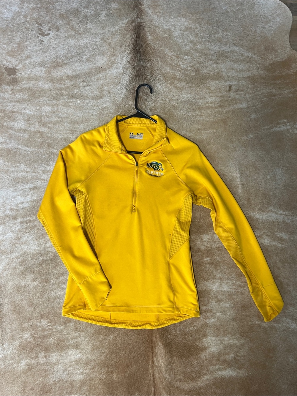 Under Armour Yellow NDSU Bison Quarter-Zip Pullover